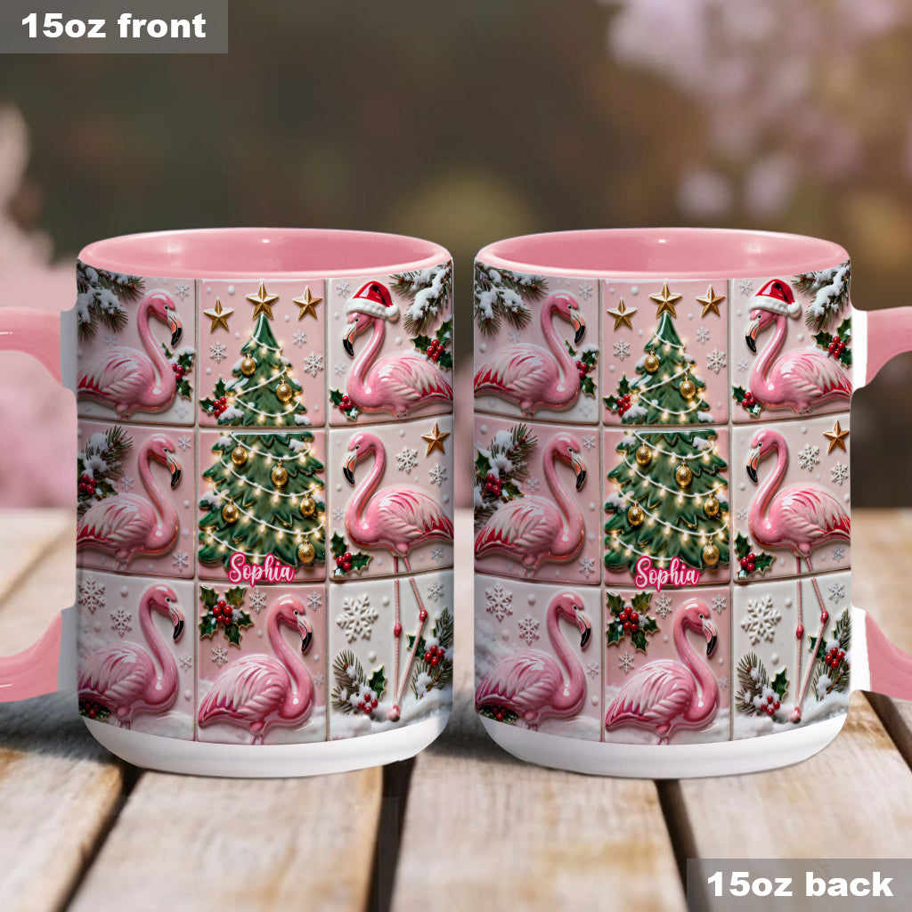 Mug personnalisé « Love Flamingo » avec motif flamant rose