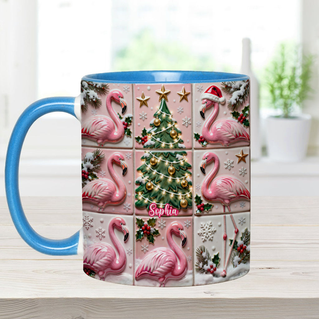 Mug personnalisé « Love Flamingo » avec motif flamant rose