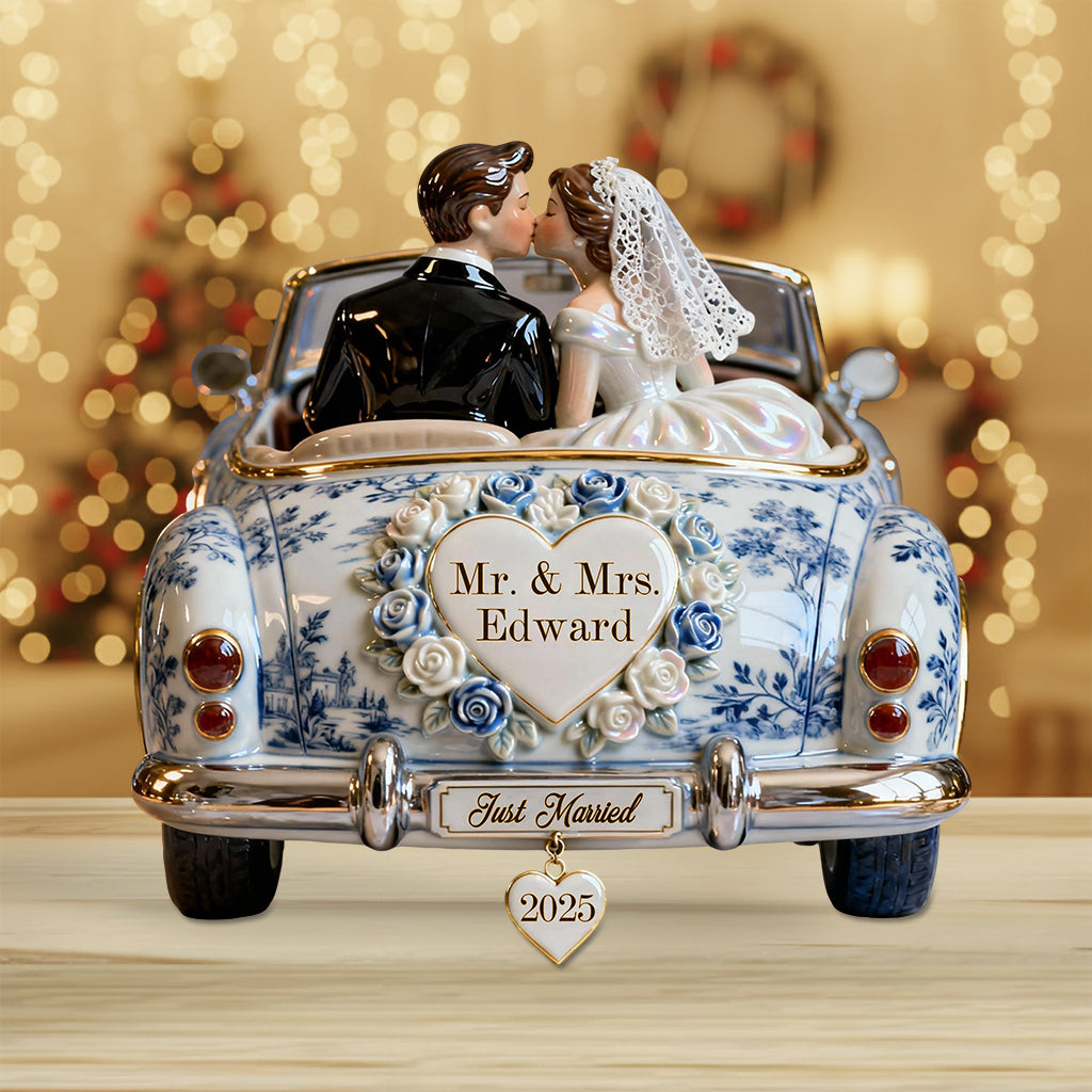 Notre anniversaire - Plaque acrylique personnalisée pour couple, en forme de pièce unique