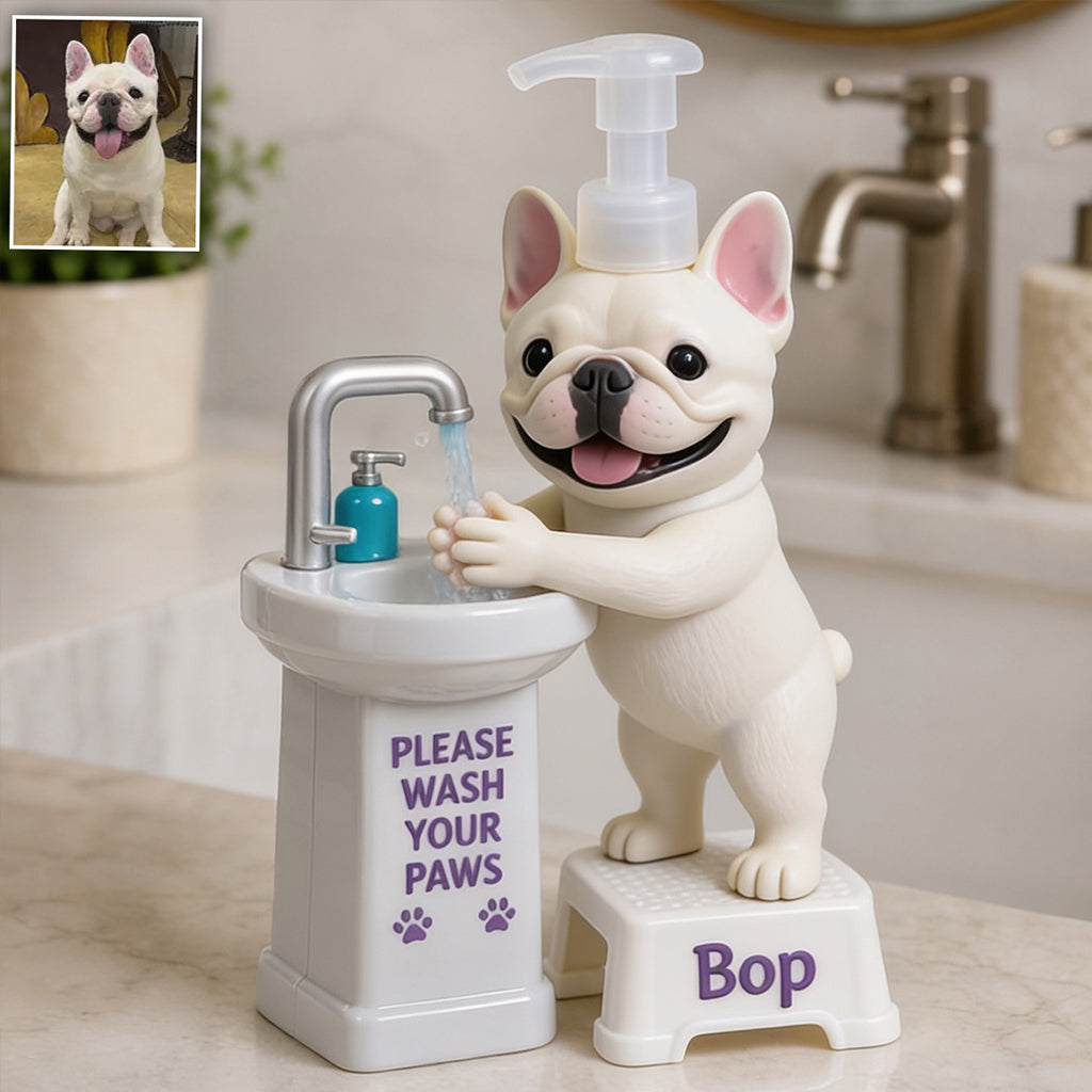 Veuillez laver vos pattes - Distributeur de pompe pour chien personnalisé