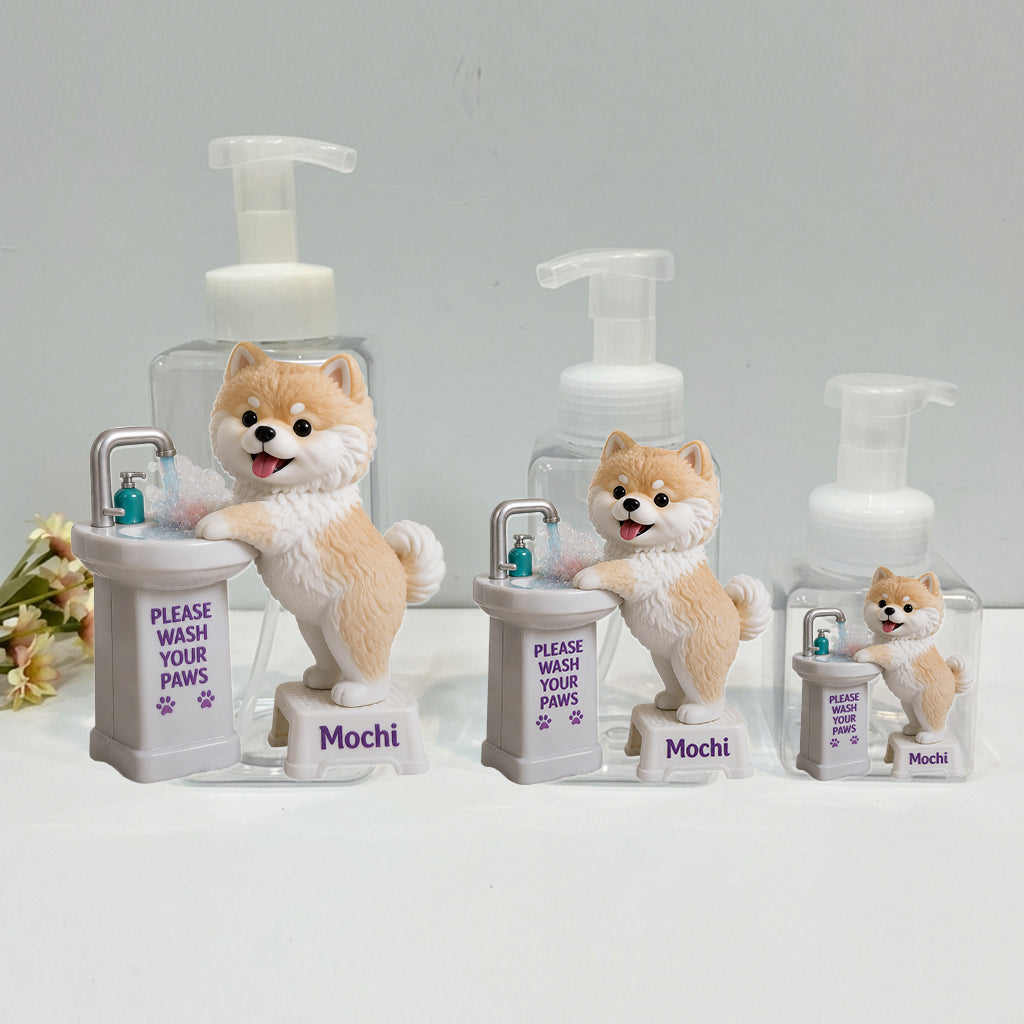 Veuillez laver vos pattes - Distributeur de pompe pour chien personnalisé