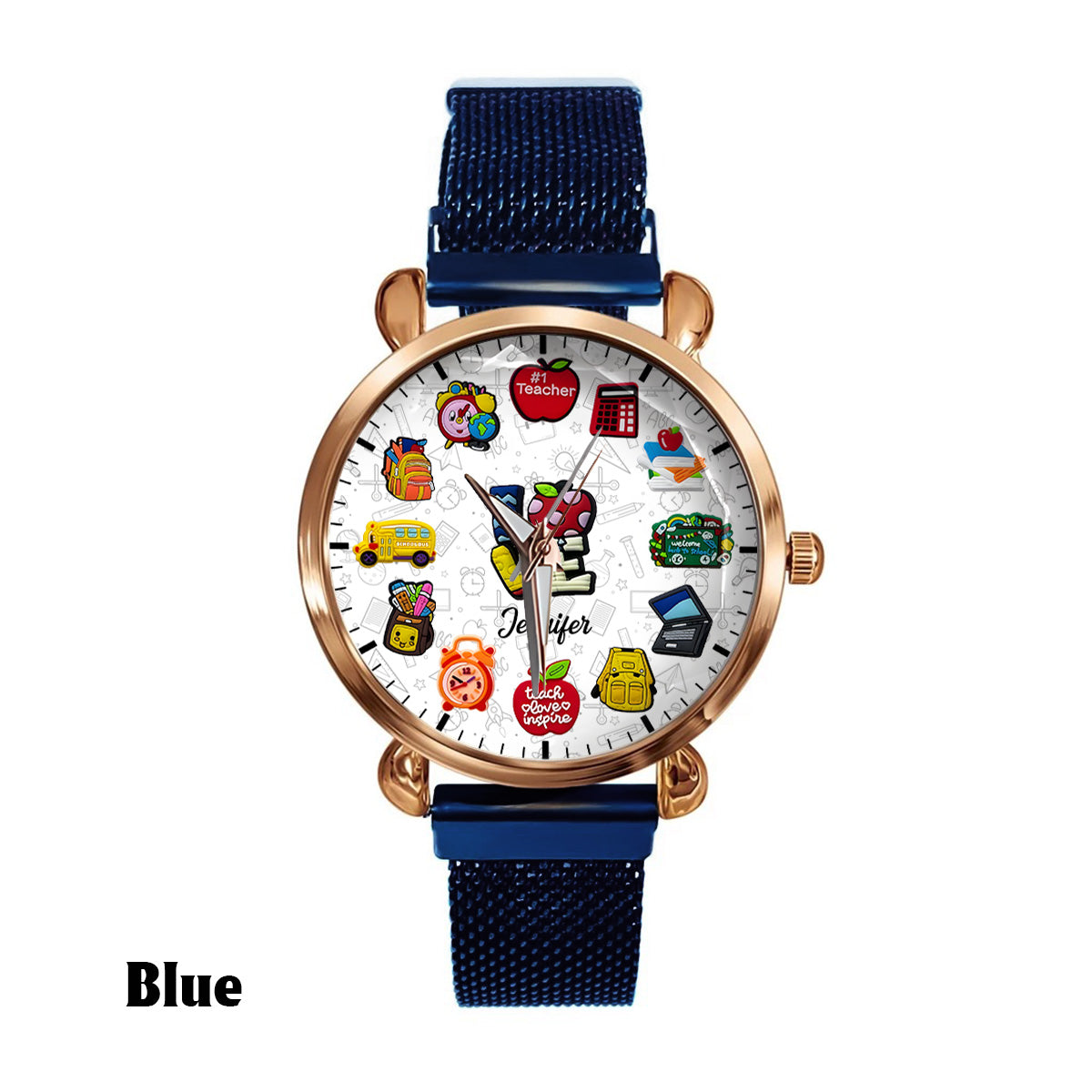 Montre personnalisée pour enseignantes passionnées - Montre-bracelet pour enseignantes