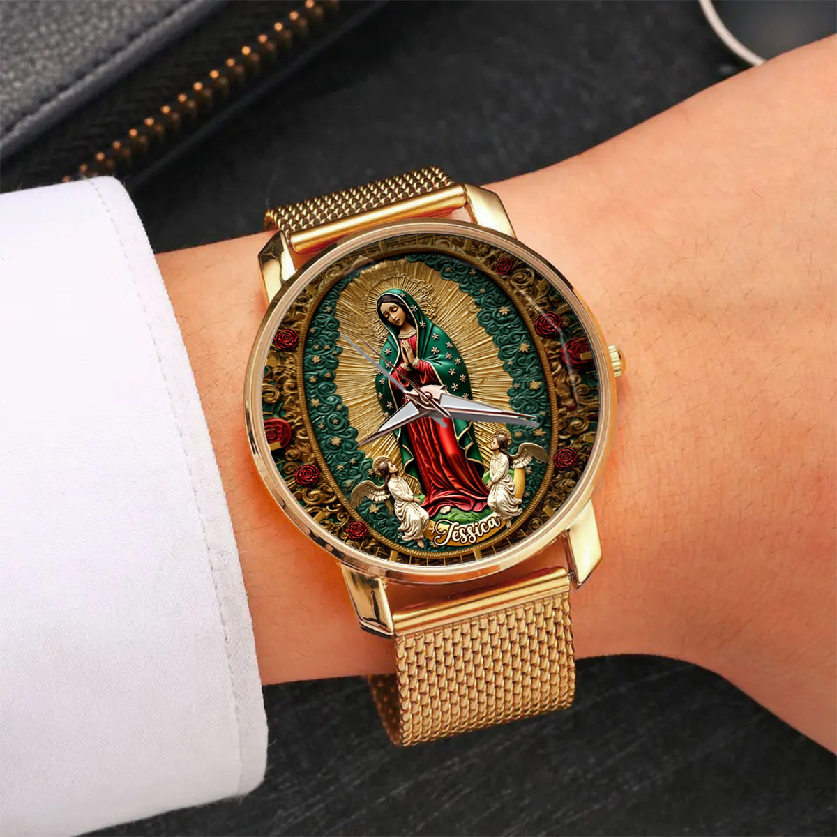 Our Lady Of Guadalupe - Personalized Christian Women Hand Watch