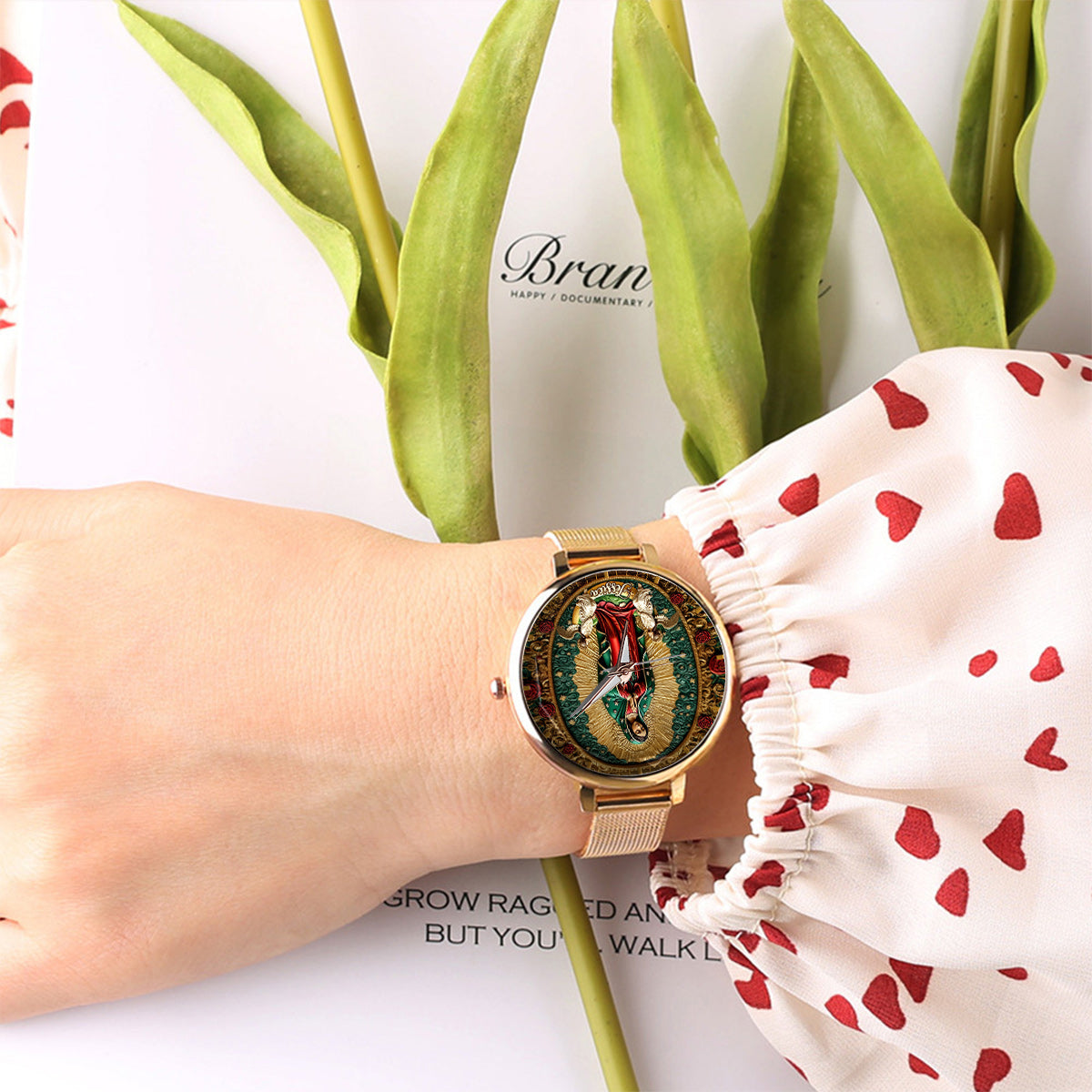 Our Lady Of Guadalupe - Personalized Christian Women Hand Watch