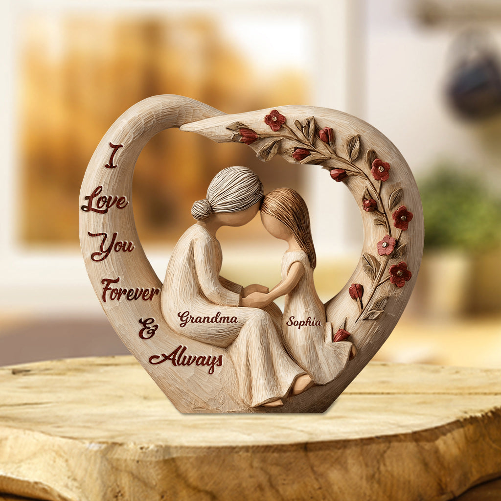 The Love Between Grandma And Granddaughter Is Forever - Personalized Kid Custom Shaped Acrylic Plaque