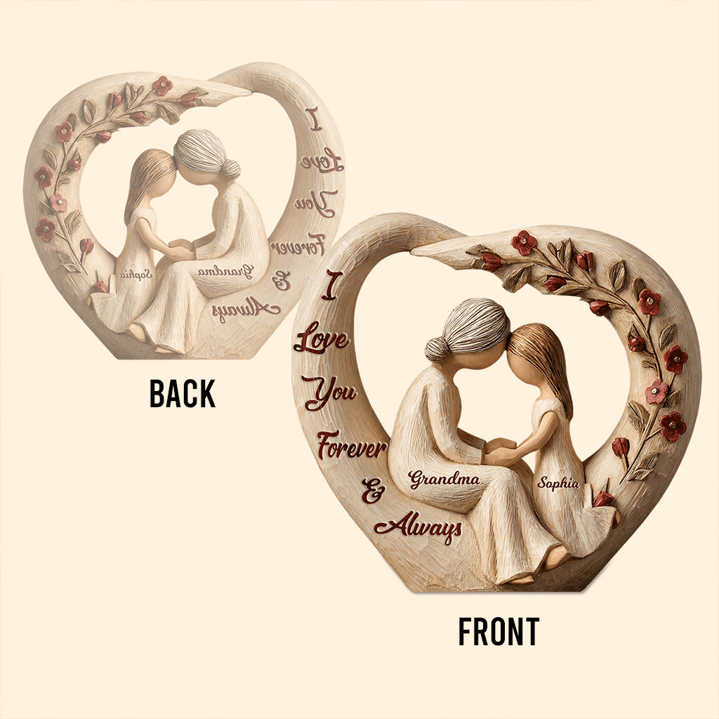 The Love Between Grandma And Granddaughter Is Forever - Personalized Kid Custom Shaped Acrylic Plaque