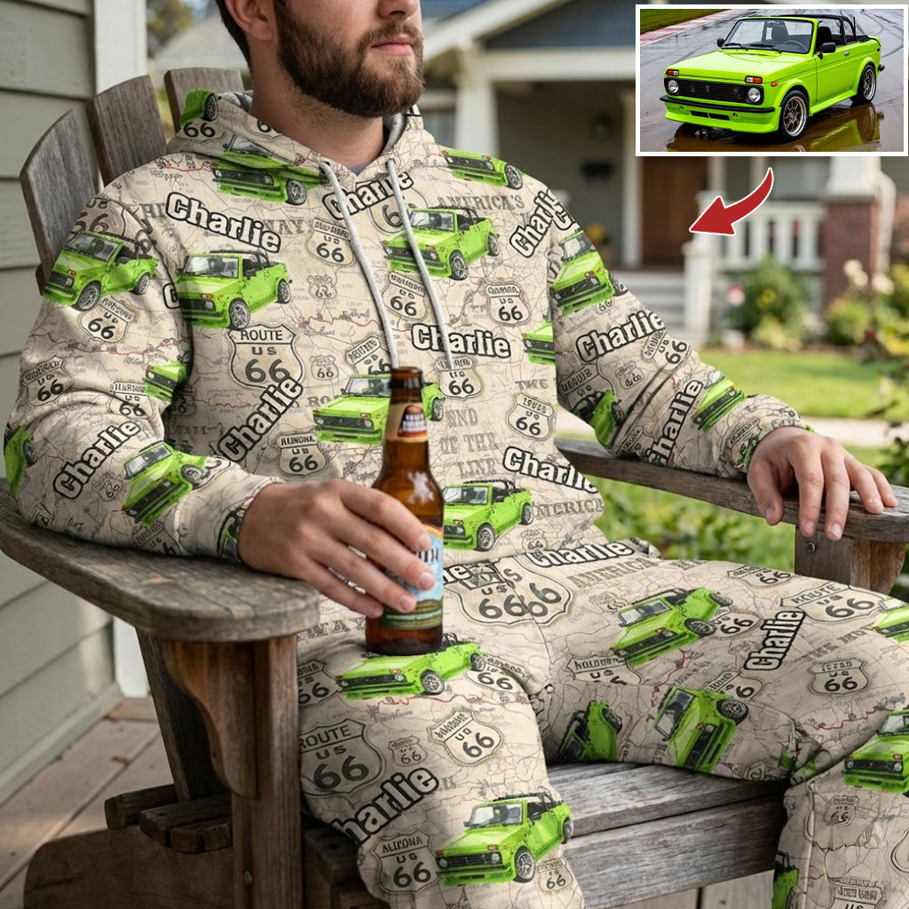 Custom From Any Photo - Personalized Car Lover Hoodie and Sweatpants