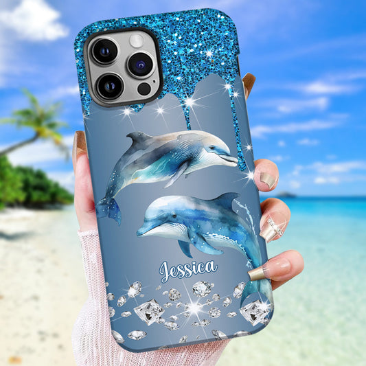Beautiful Dolphins - Personalized Dolphin Full Print Phone Case