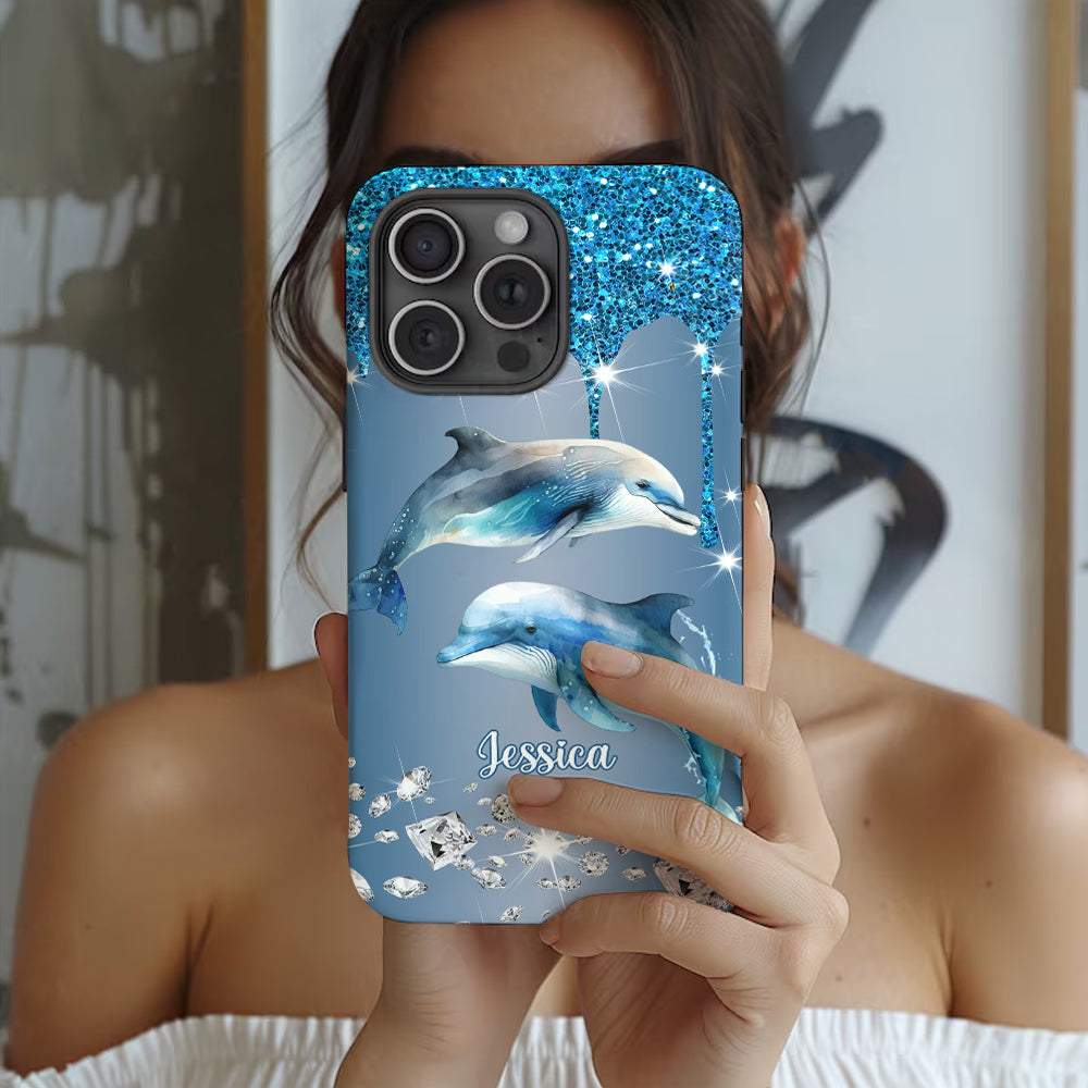 Beautiful Dolphins - Personalized Dolphin Full Print Phone Case
