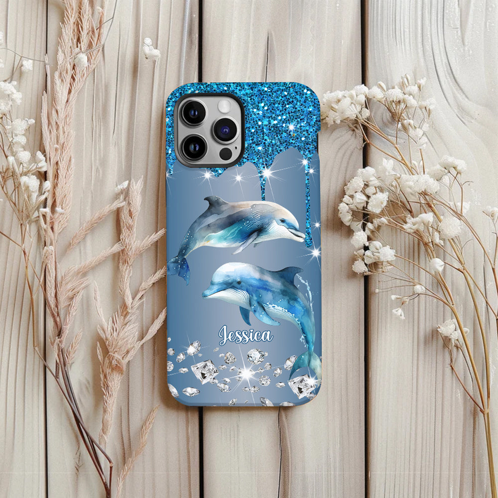 Beautiful Dolphins - Personalized Dolphin Full Print Phone Case