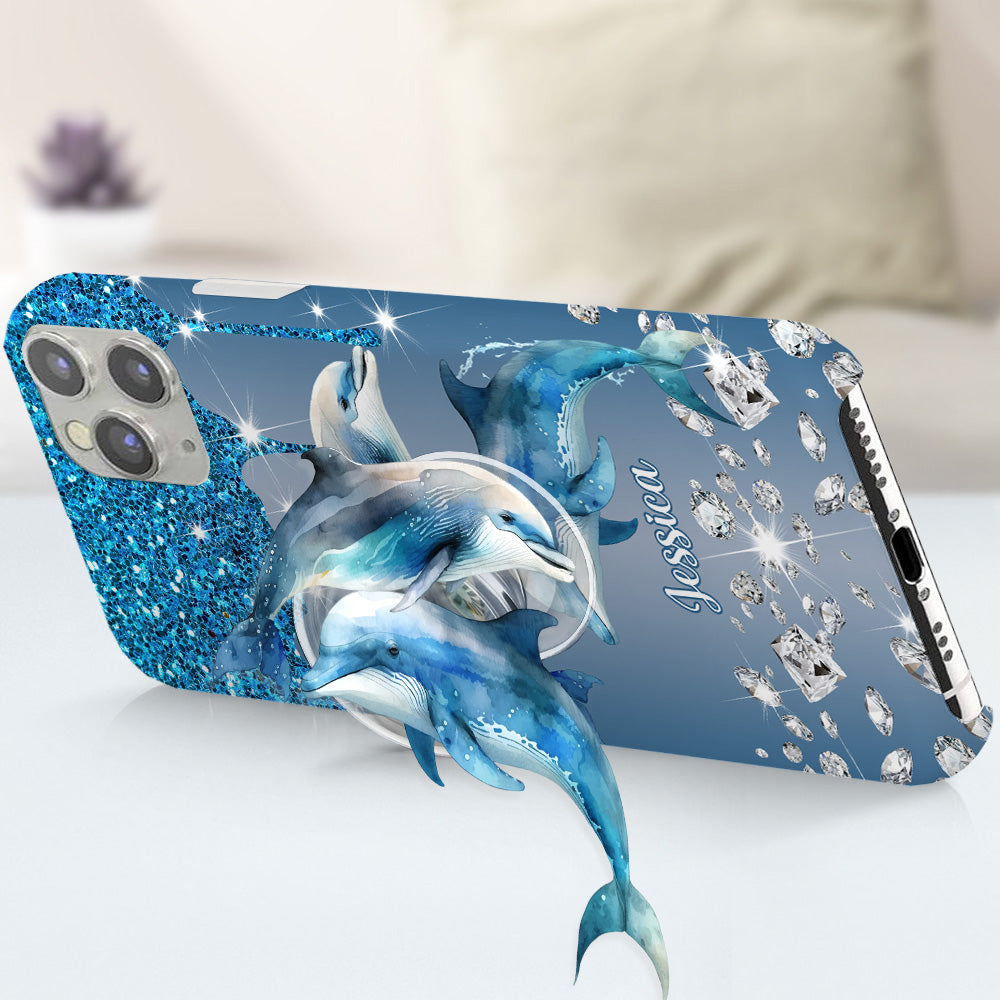 Beautiful Dolphins - Personalized Dolphin Full Print Phone Case