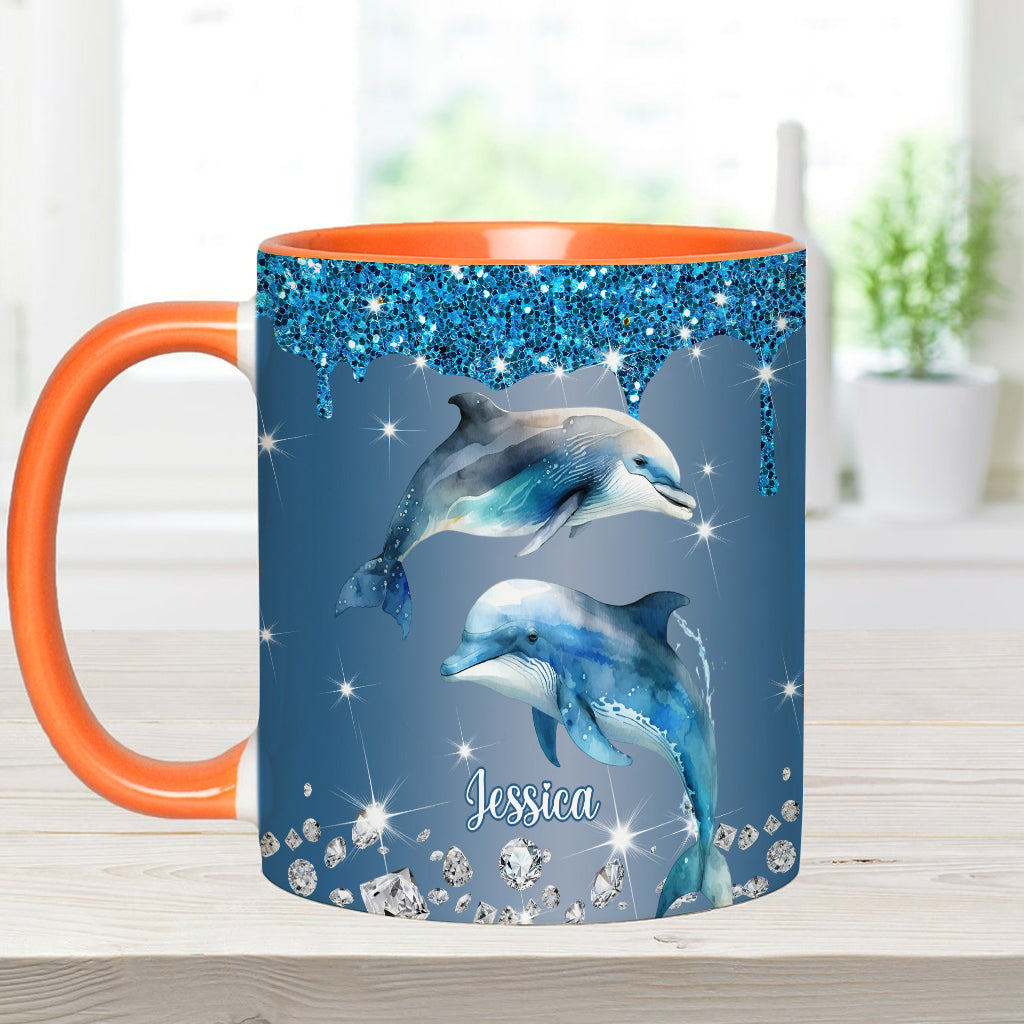 Magnifiques dauphins, tortues et baleines… - Mug personnalisé pour les amoureux de la mer