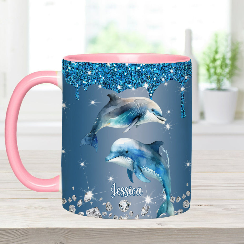 Magnifiques dauphins, tortues et baleines… - Mug personnalisé pour les amoureux de la mer