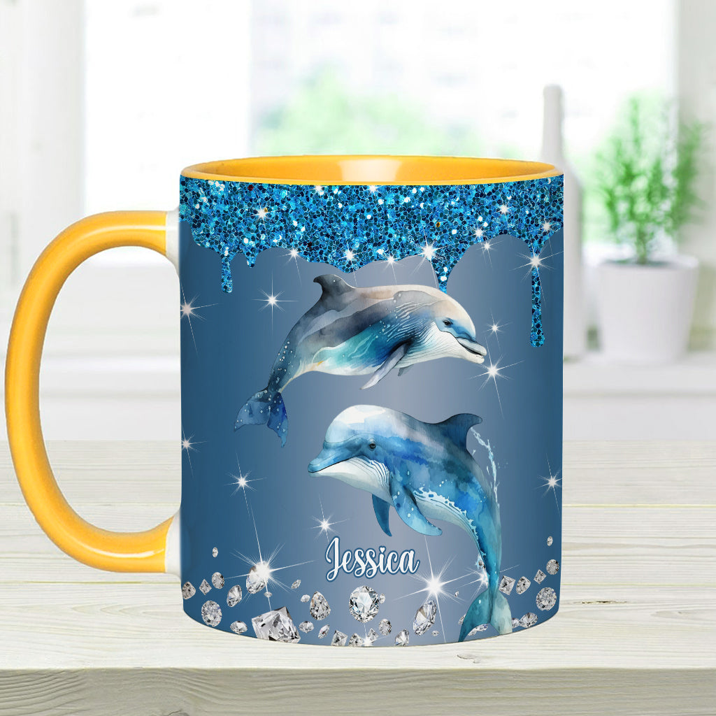 Magnifiques dauphins, tortues et baleines… - Mug personnalisé pour les amoureux de la mer