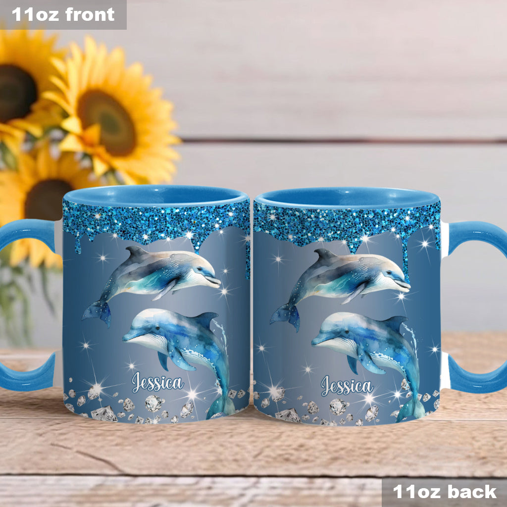 Magnifiques dauphins, tortues et baleines… - Mug personnalisé pour les amoureux de la mer