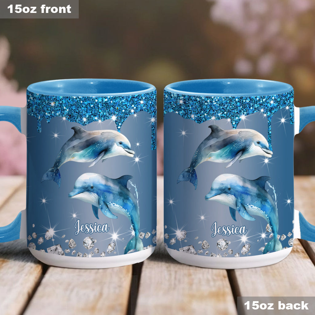 Magnifiques dauphins, tortues et baleines… - Mug personnalisé pour les amoureux de la mer