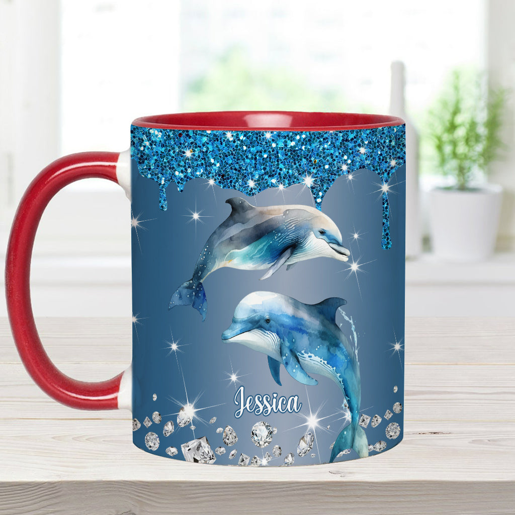 Magnifiques dauphins, tortues et baleines… - Mug personnalisé pour les amoureux de la mer