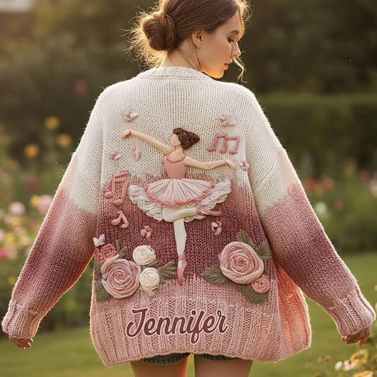 Ballet Is My Love - Personalized Ballet Cardigan Sweater