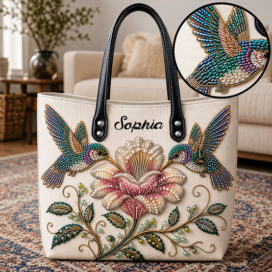 Amour Colibri - Sac en Cuir Personnalisé Colibri