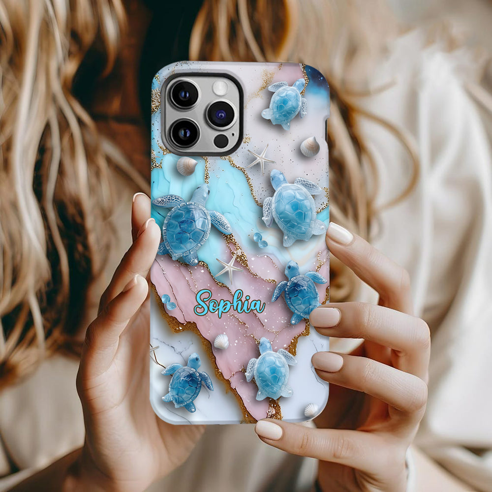 Love Turtles - Personalized Turtle Full Print Phone Case