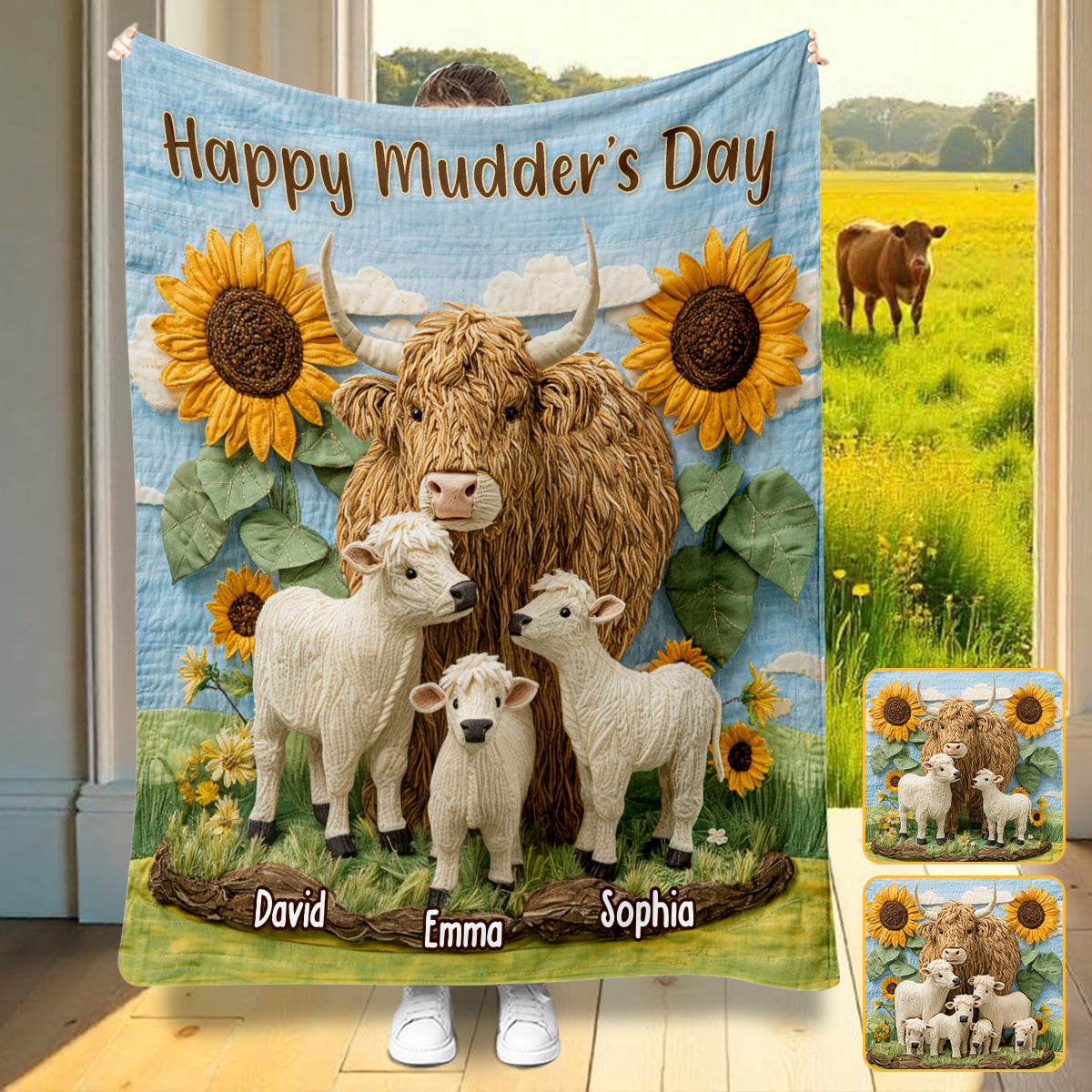 Bonne fête des mamans ! Couverture personnalisée pour maman