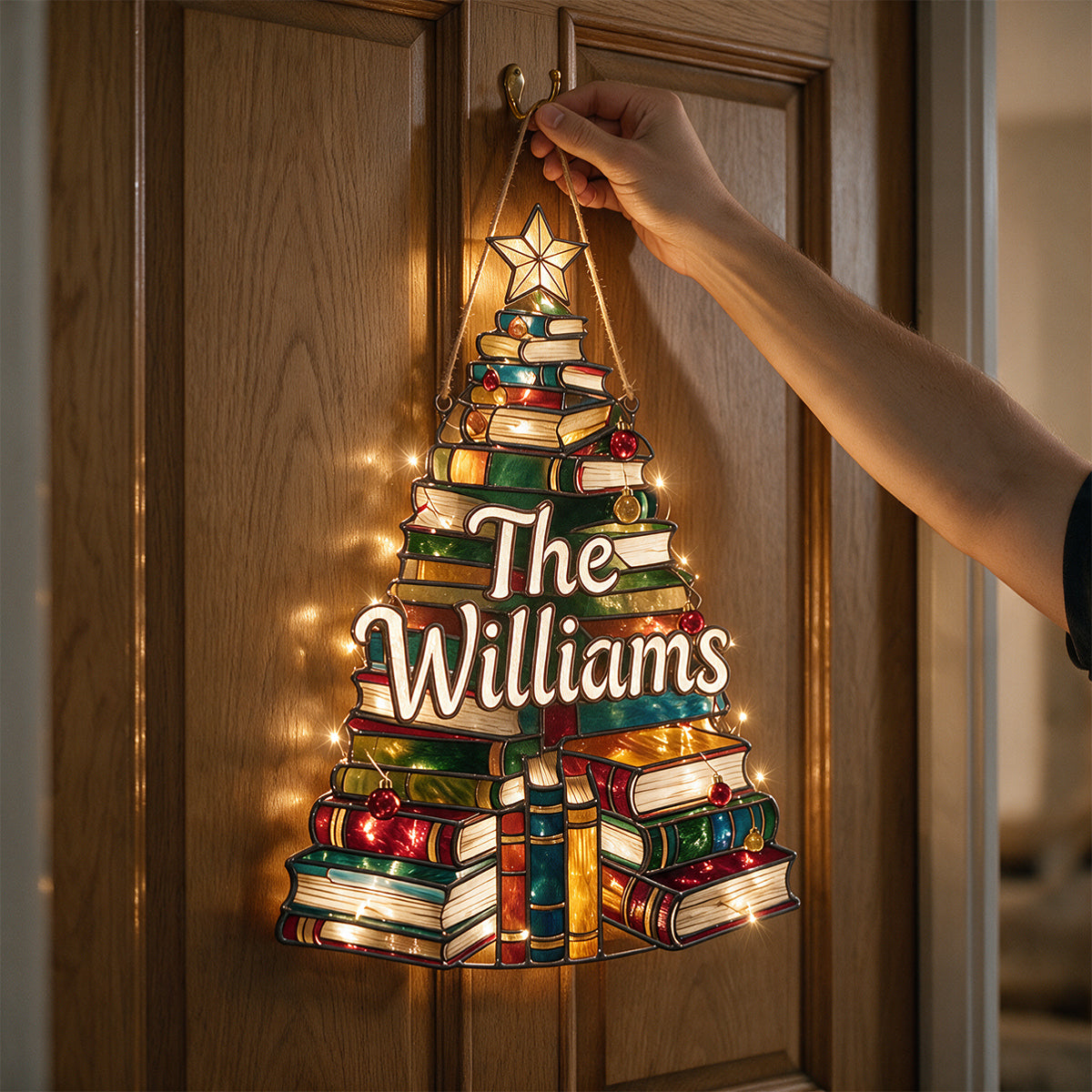 Book Christmas Tree - Personalized Book LED Light Acrylic Sign