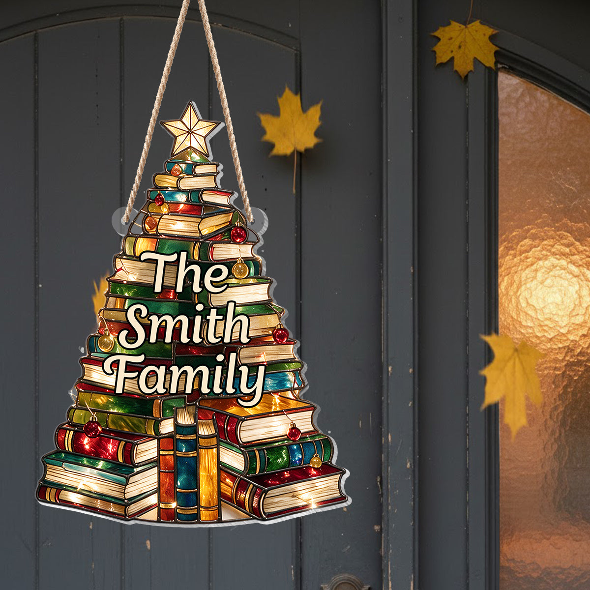 Book Christmas Tree - Personalized Book LED Light Acrylic Sign