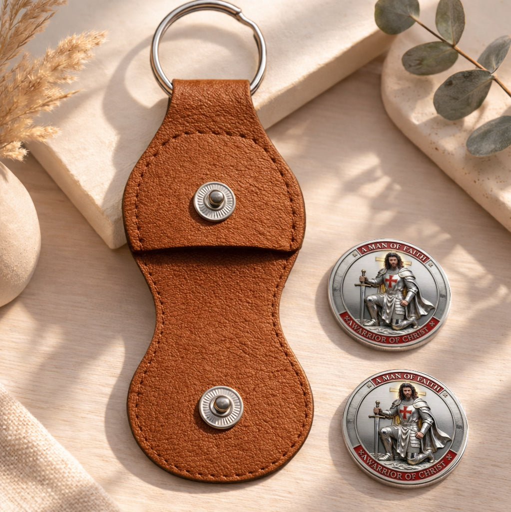 A Man Of God - Personalized Christian Pocket Coin Keychain