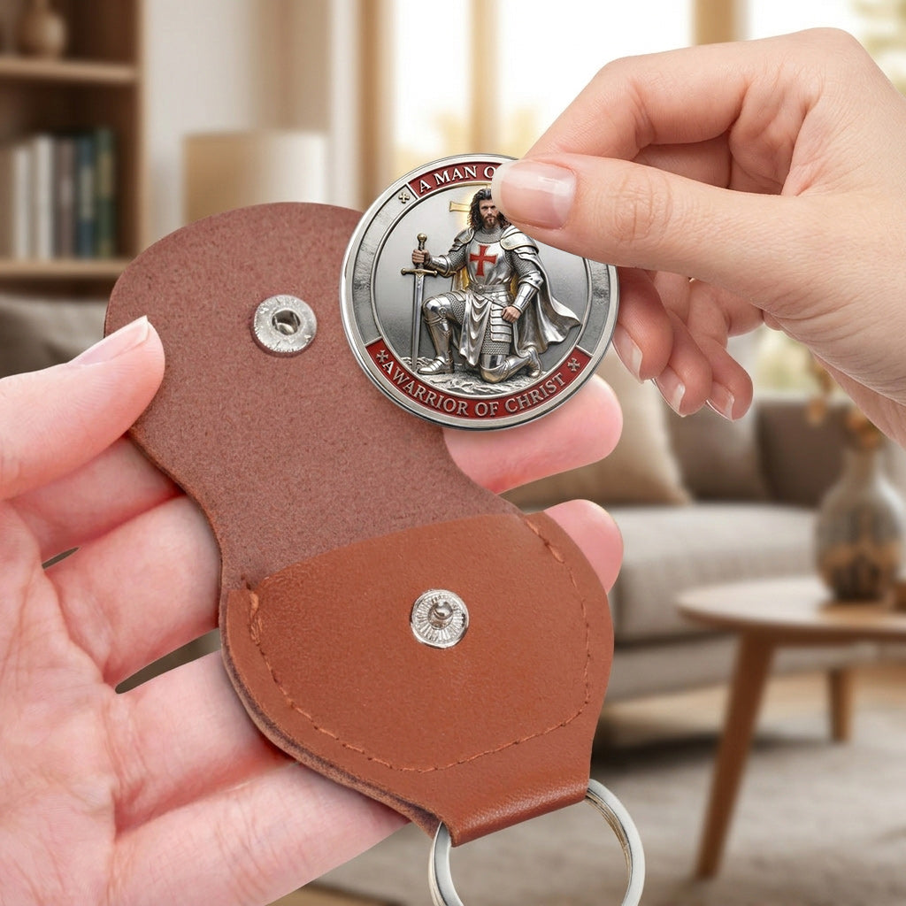 A Man Of God - Personalized Christian Pocket Coin Keychain