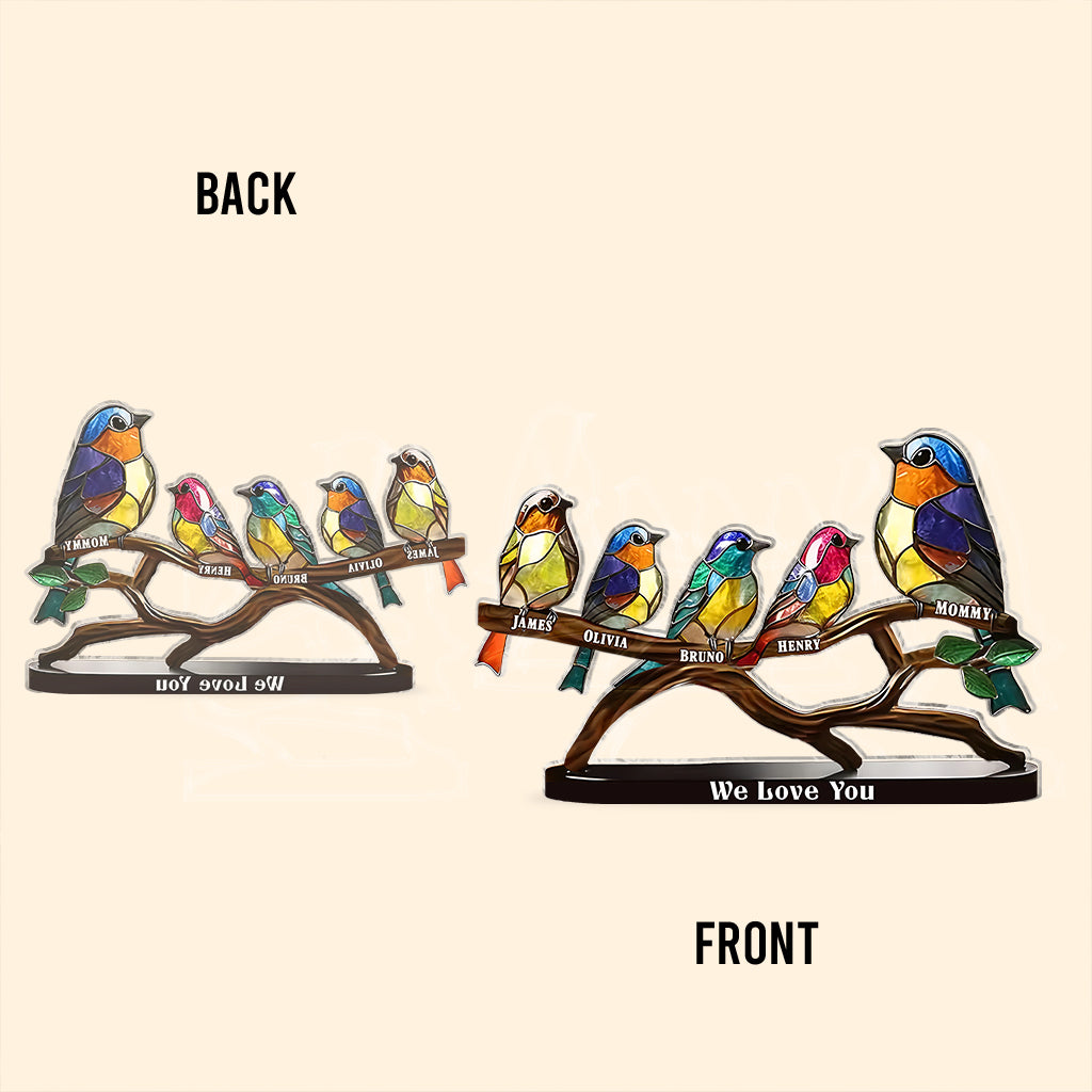 We Love You - Personalized Mother Custom Shaped Acrylic Plaque