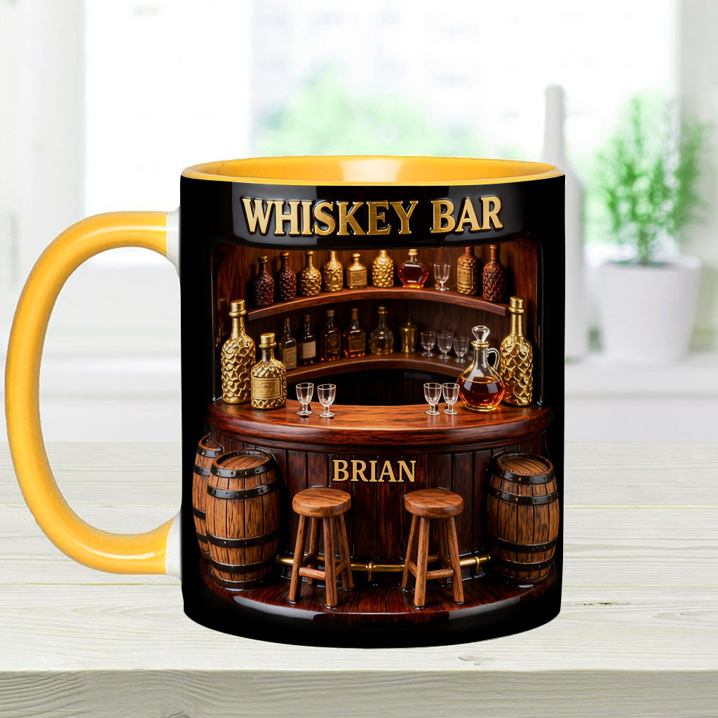 Bar à whisky - Mug et sous-verre personnalisés