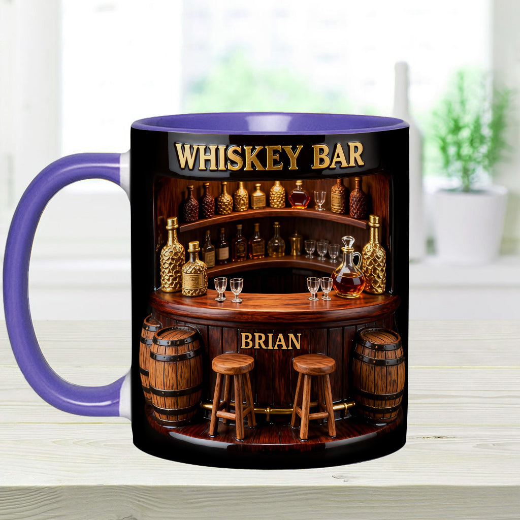 Bar à whisky - Mug et sous-verre personnalisés