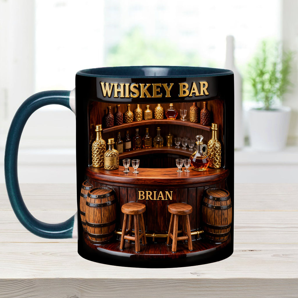 Bar à whisky - Mug et sous-verre personnalisés