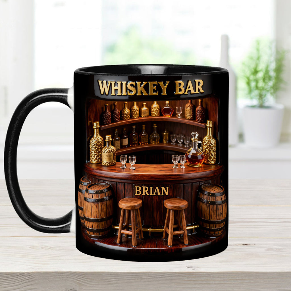 Bar à whisky - Mug et sous-verre personnalisés