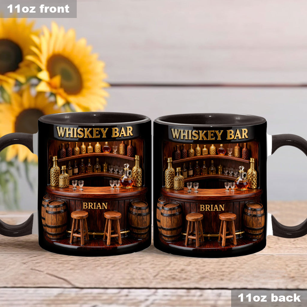 Bar à whisky - Mug et sous-verre personnalisés