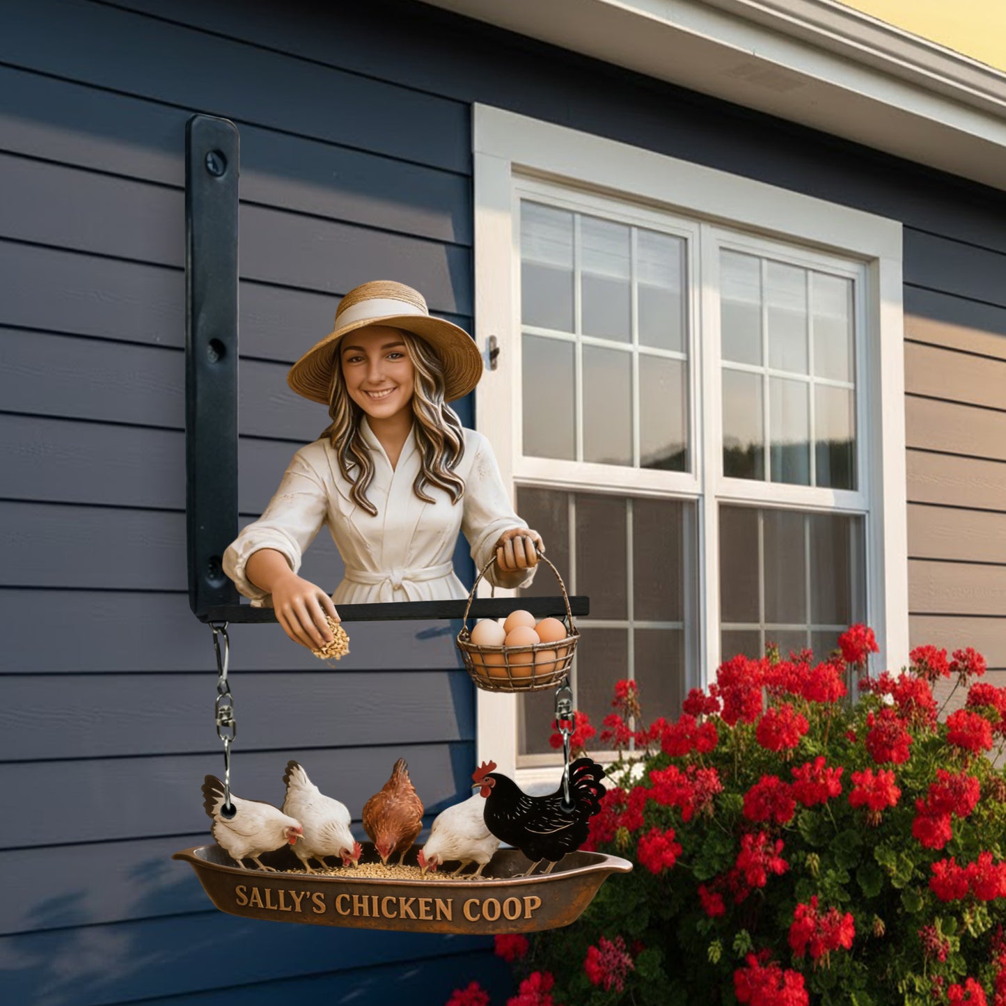 Custom Any Photo My Chicken Coop - Personalized Chicken Wooden Wall Mount Sign