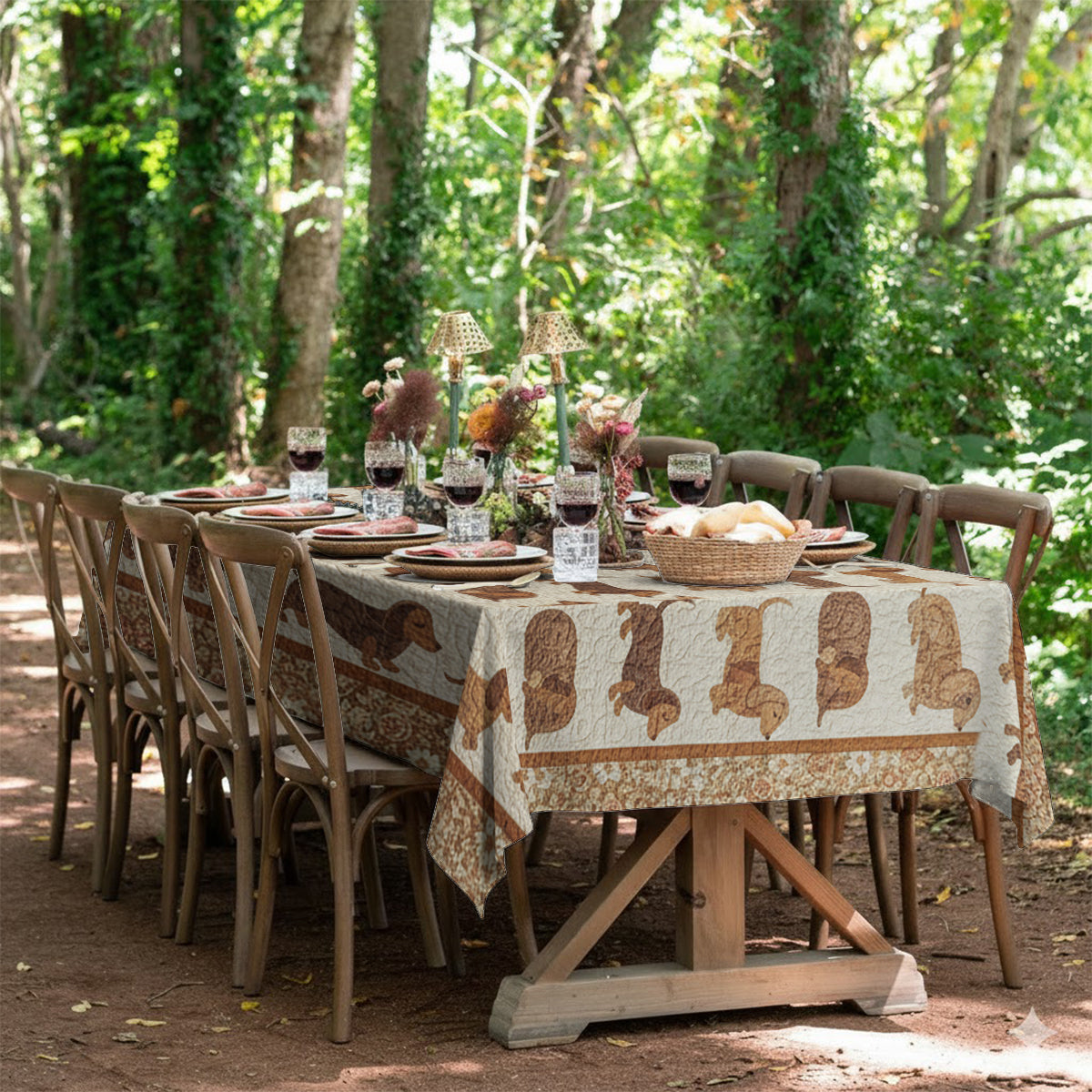 Nappe personnalisée « J’adore les teckels »