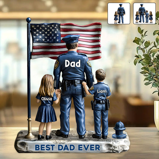 Police Dad - Personalized Police Officer Custom Shaped Acrylic Plaque