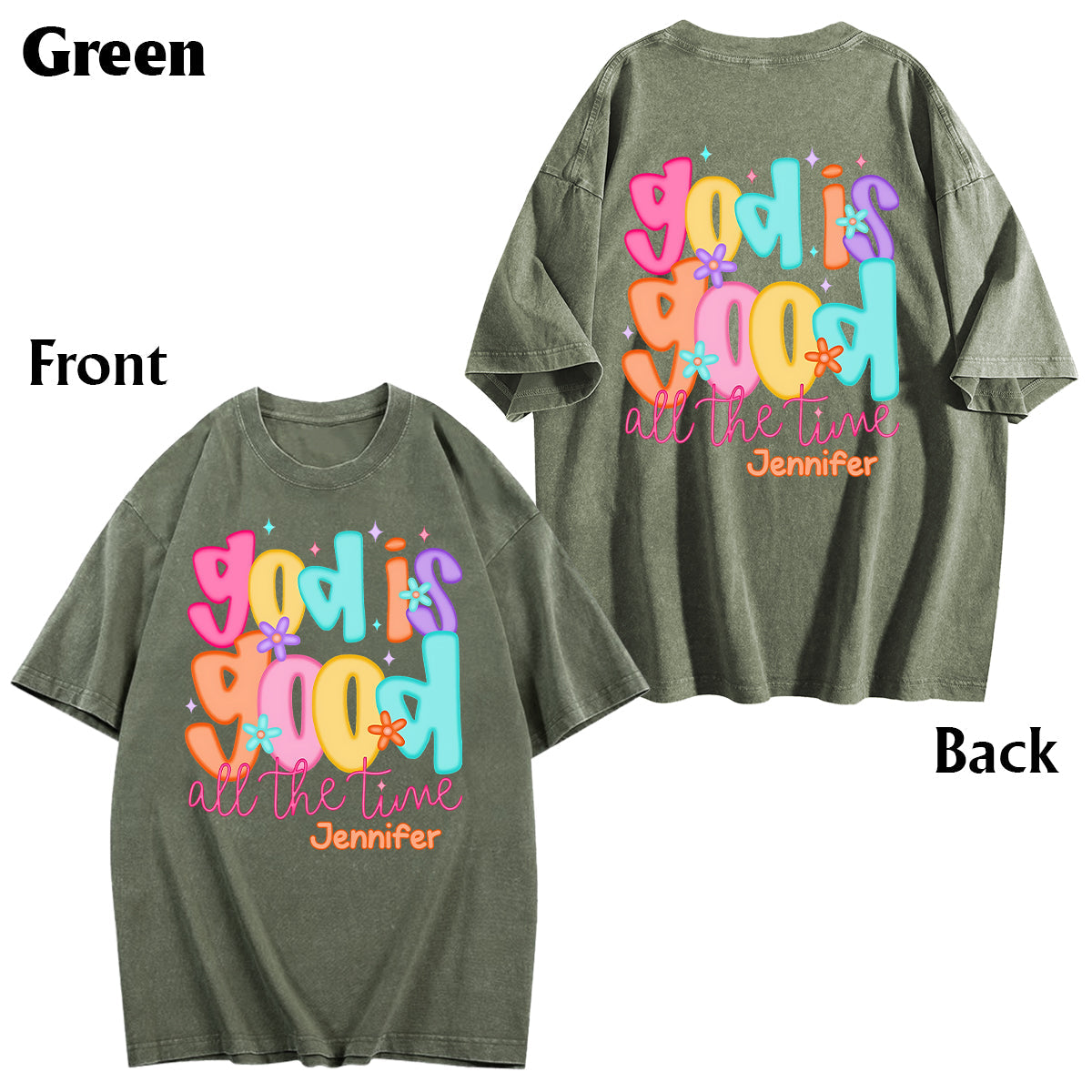 God Is Good - Personalized Christian Wash T-shirt