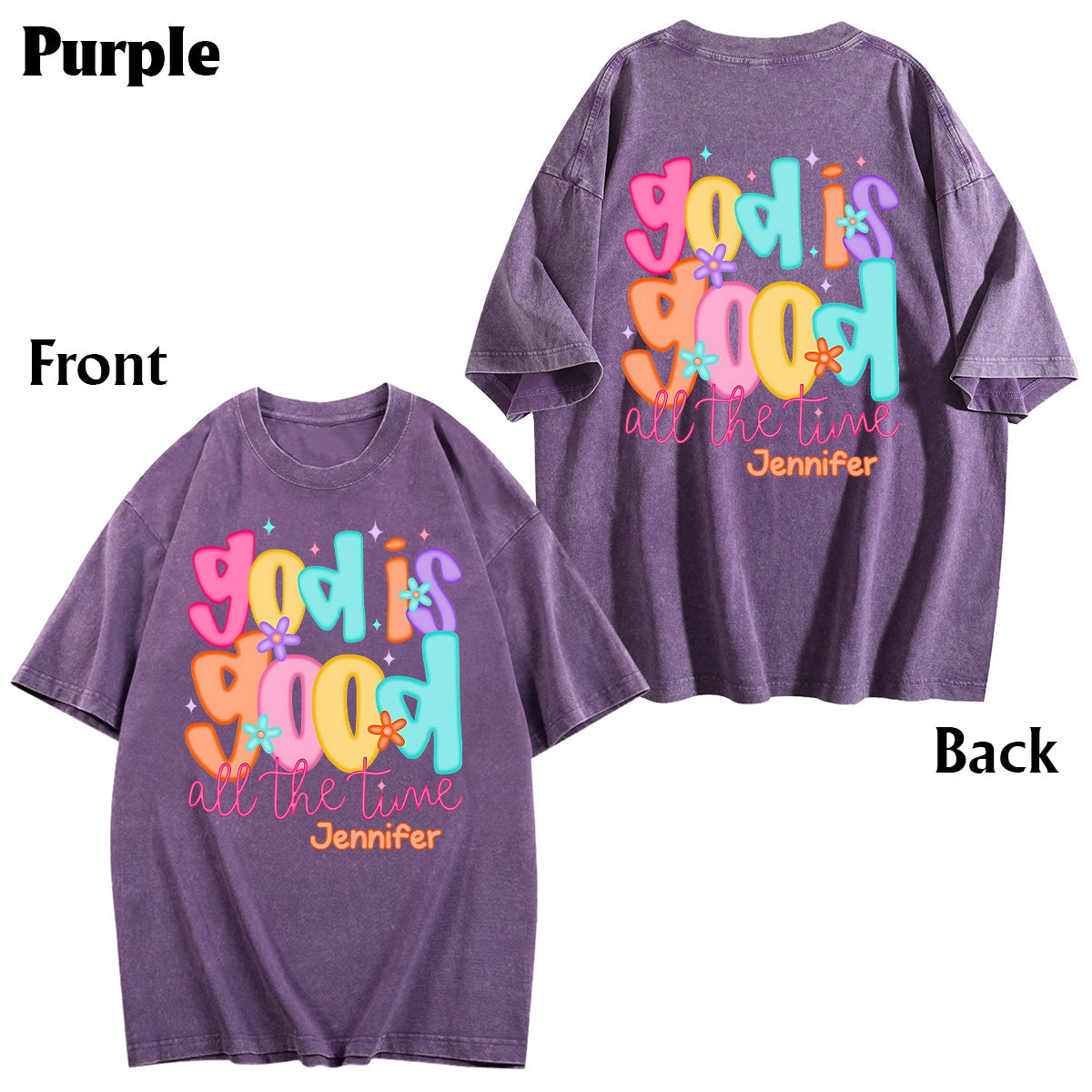 God Is Good - Personalized Christian Wash T-shirt