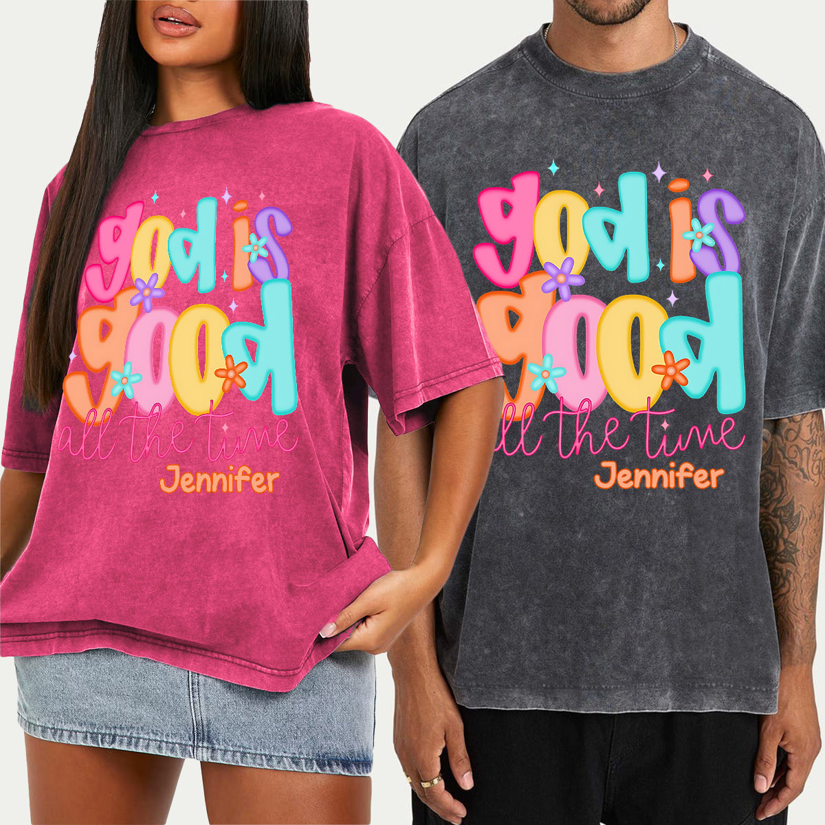 God Is Good - Personalized Christian Wash T-shirt