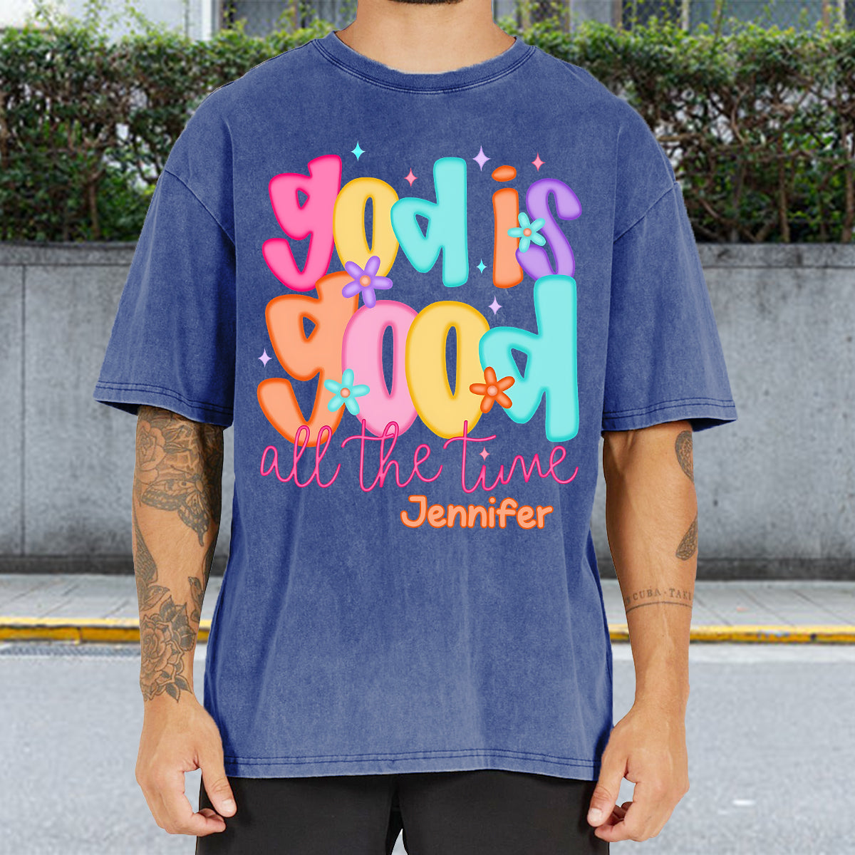 God Is Good - Personalized Christian Wash T-shirt