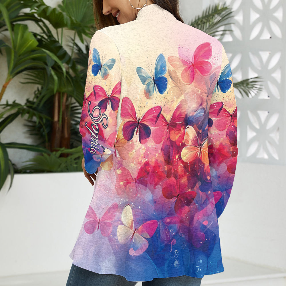 Coloful Butterflies - Personalized Butterfly Cardigan