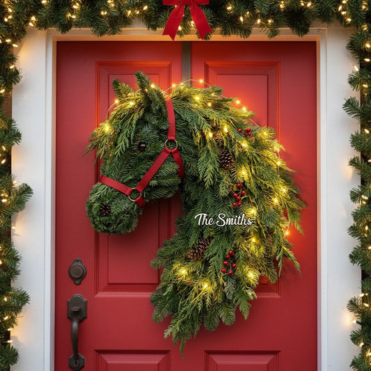 Couronne de chevaux - Panneau lumineux LED personnalisé en acrylique représentant un cheval