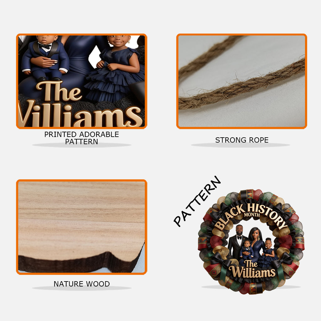 Célébrez le Mois de l'histoire des Noirs avec une décoration de porte personnalisée à partir de n'importe quelle photo - Panneau en bois personnalisé de forme afro-américaine