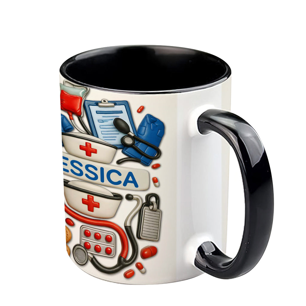 Les infirmières sont au cœur des soins de santé - Mug personnalisé à l'effigie d'une infirmière