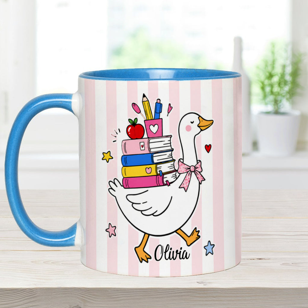 Back To School, Teacher Gift Idea - Personalized Teacher Accent Mug