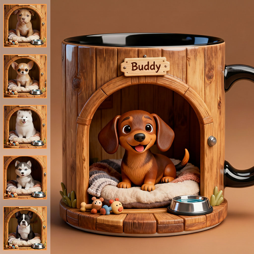 Mug « Maison douillette pour chiot » - Mug personnalisé avec motif chien