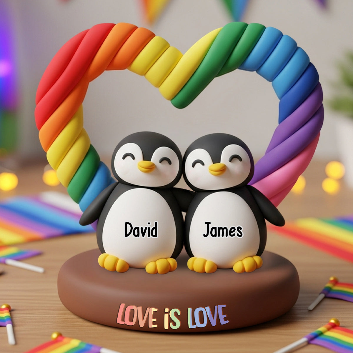 Love Is Love - Personalized LGBT Support Custom Shaped Acrylic Plaque