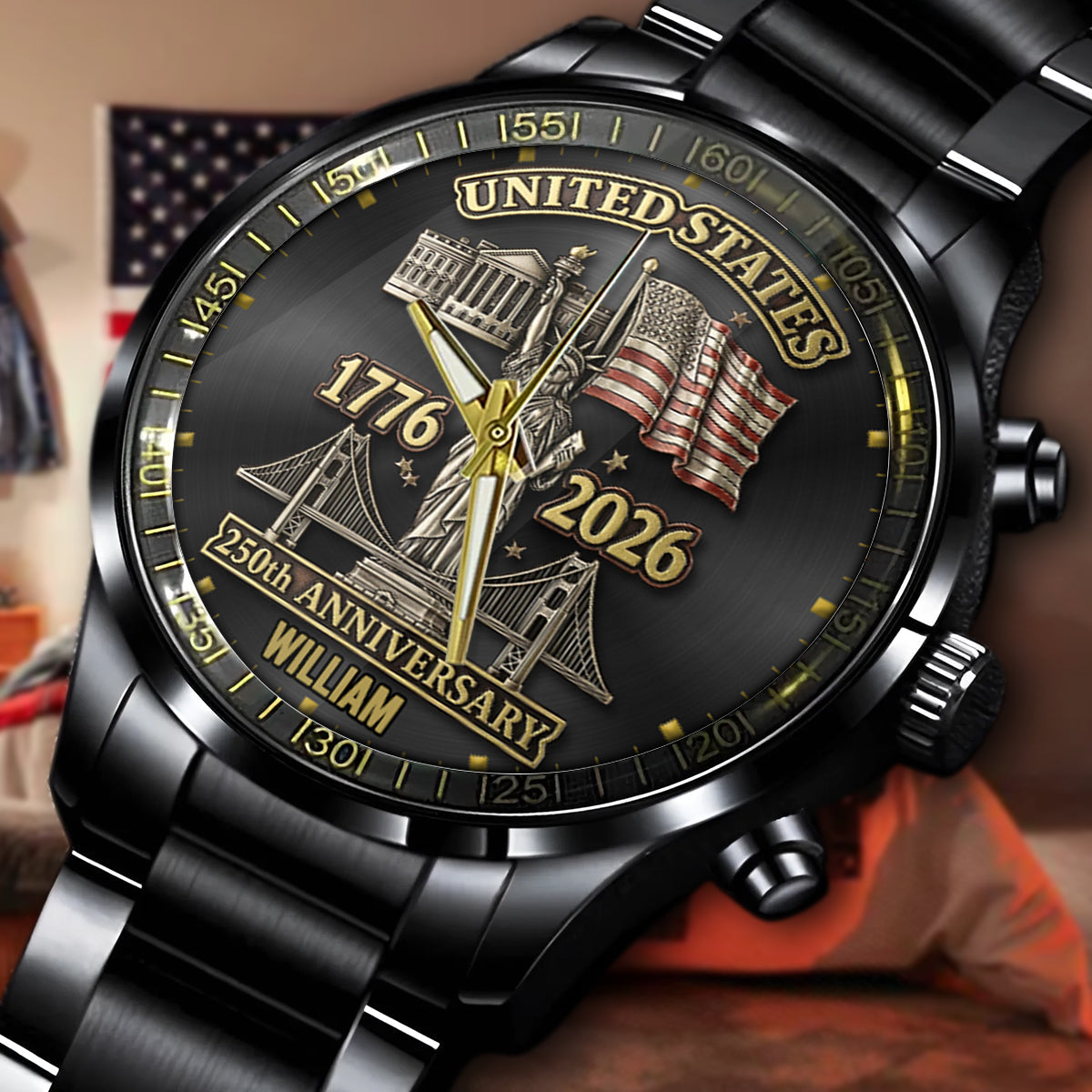 Montre-bracelet Patriot personnalisée pour le 250e anniversaire